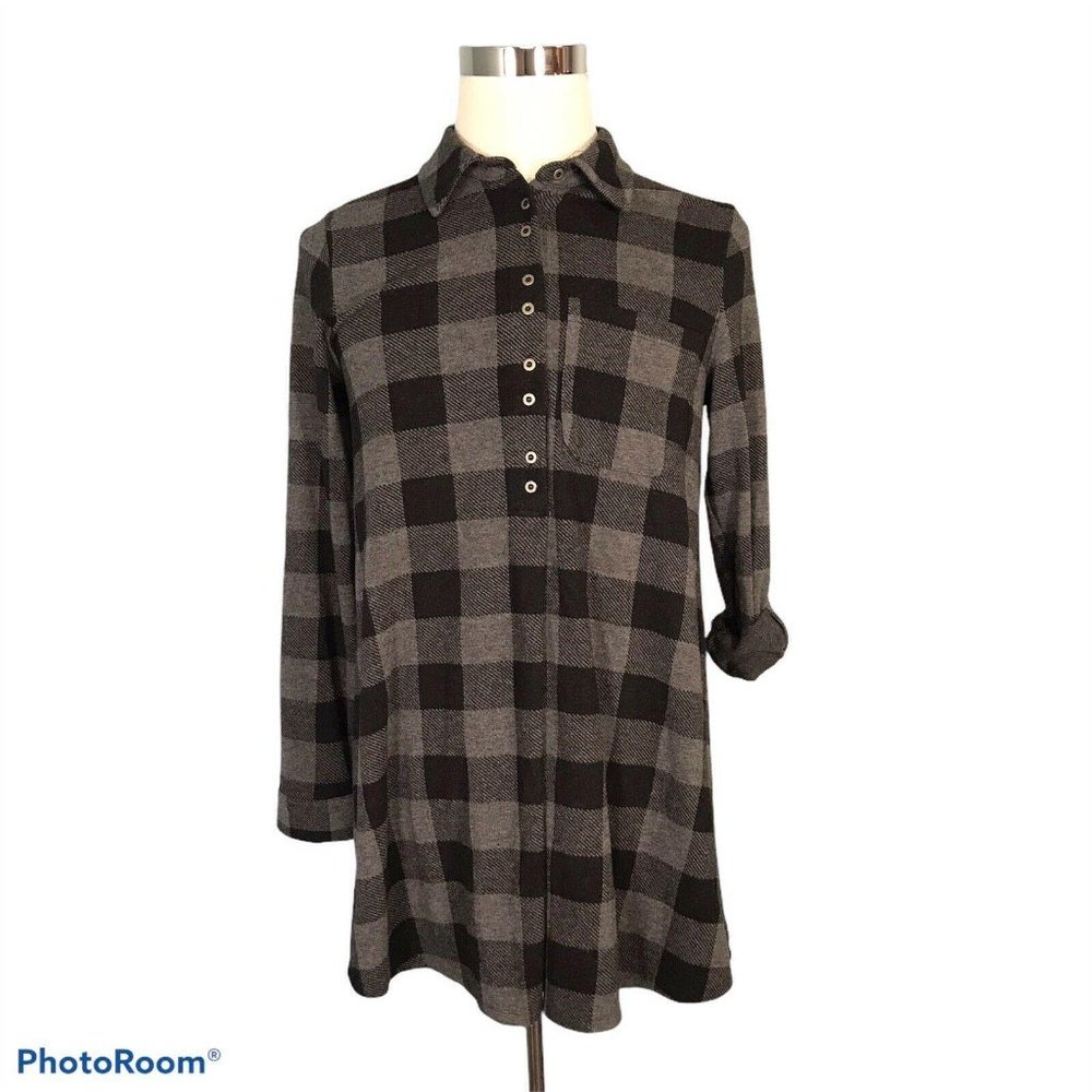 Soft Surroundings Women's Tunic Top S Small Check